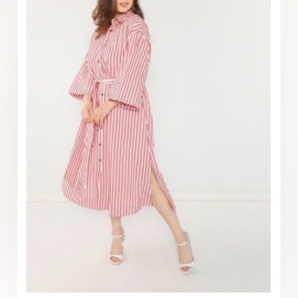 Red and White Striped Dress